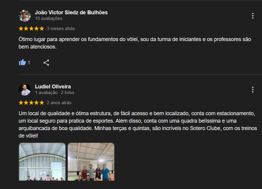 Depoimento de um aluno do Sotero Clube