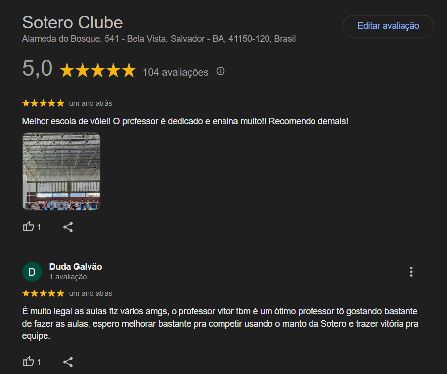 Depoimento de um aluno do Sotero Clube